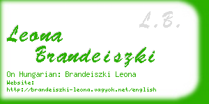 leona brandeiszki business card